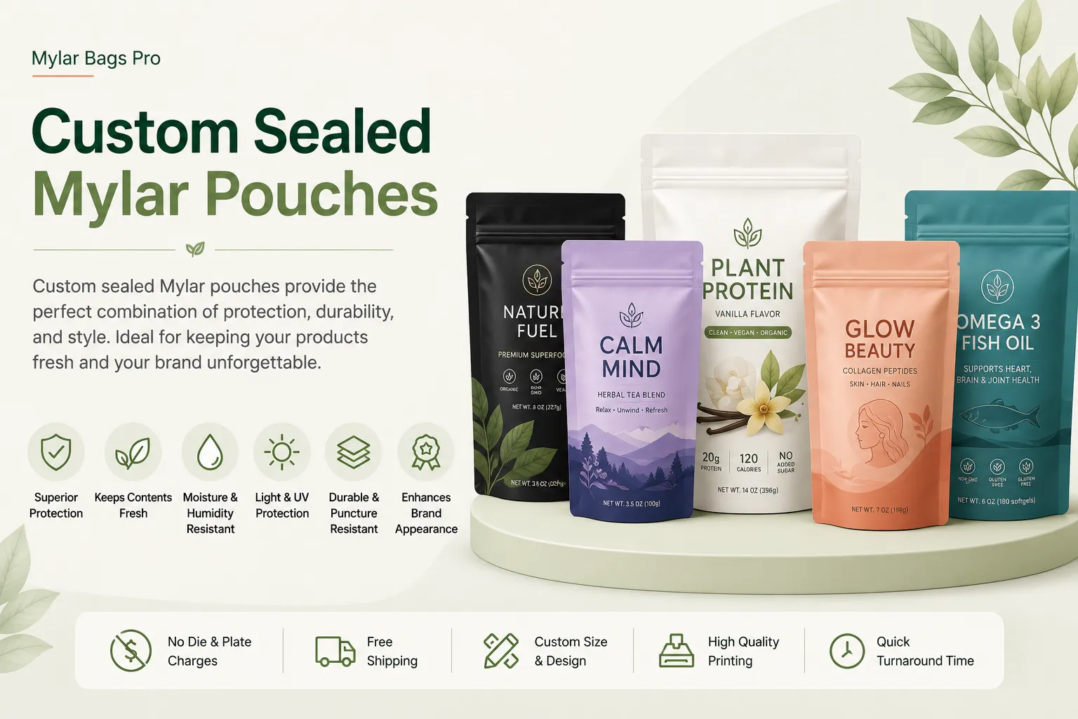 Why Use Custom Sealed Mylar Pouches for Your Products?